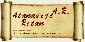 Atanasije Ritan vizit kartica